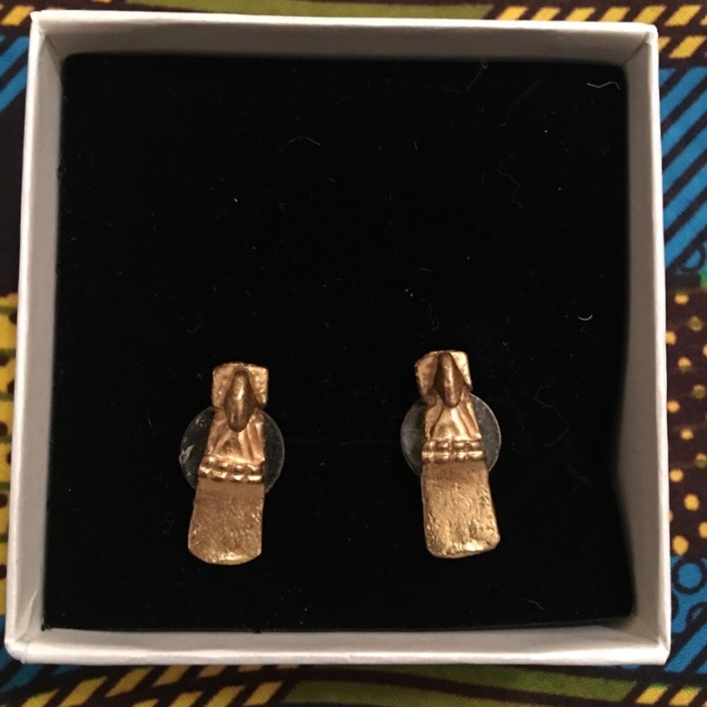 Aztec 14 karat gold plated parrot earrings
